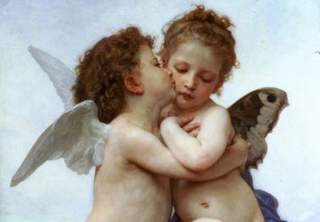 Картина Адольф-Вильяма Бугро «Первый поцелуй»